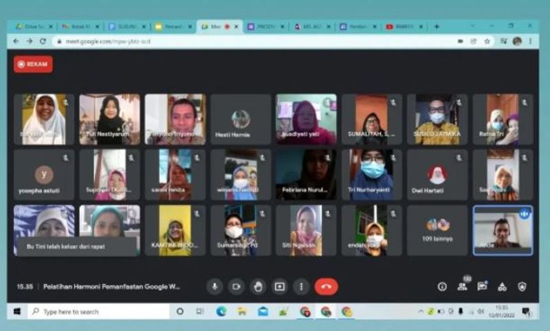 Catatan Pelatihan Pemanfaatan Akun Pembelajaran Terintegrasi Rumah belajar jenjang PAUD Kulon Progo