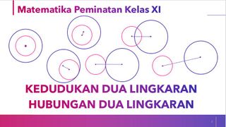 Kedudukan Dua Lingkaran (Irisan Dua Lingkaran)
