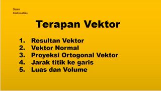 Penerapan Vektor Dalam Kehidupan
